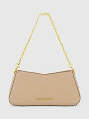 Small Gold Strap Nappa Leather Shoulder Bag